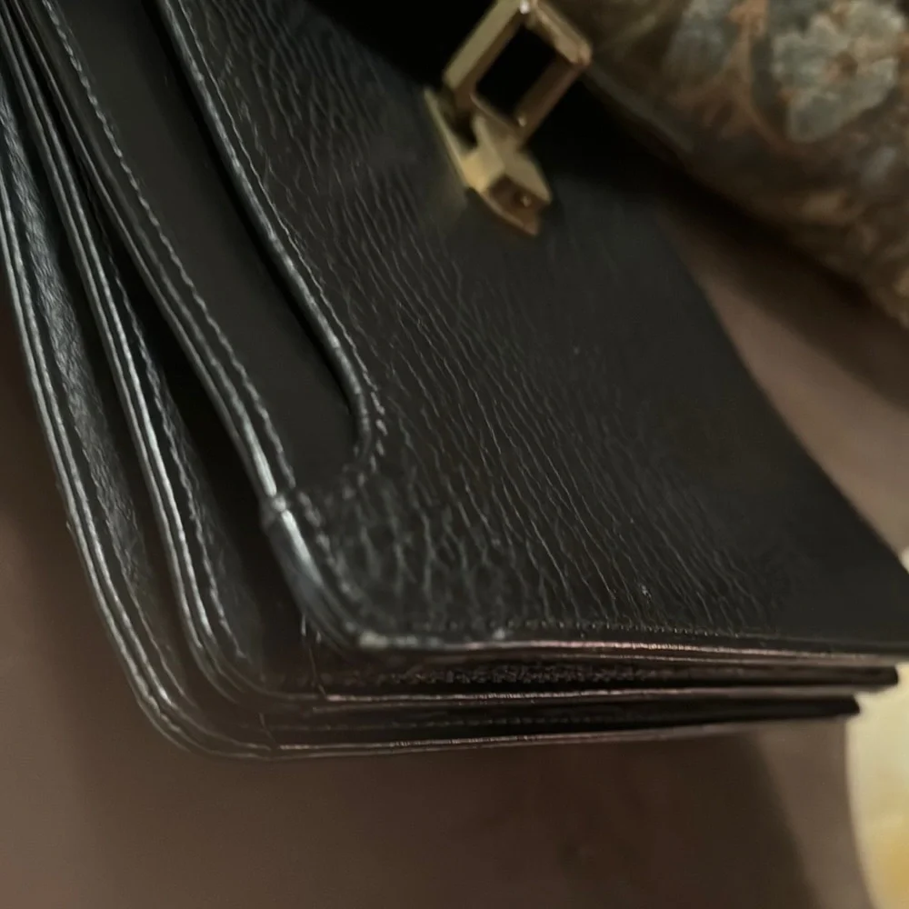 Burberry Satchel Black Vintage Bag Shoulder Bag Rare